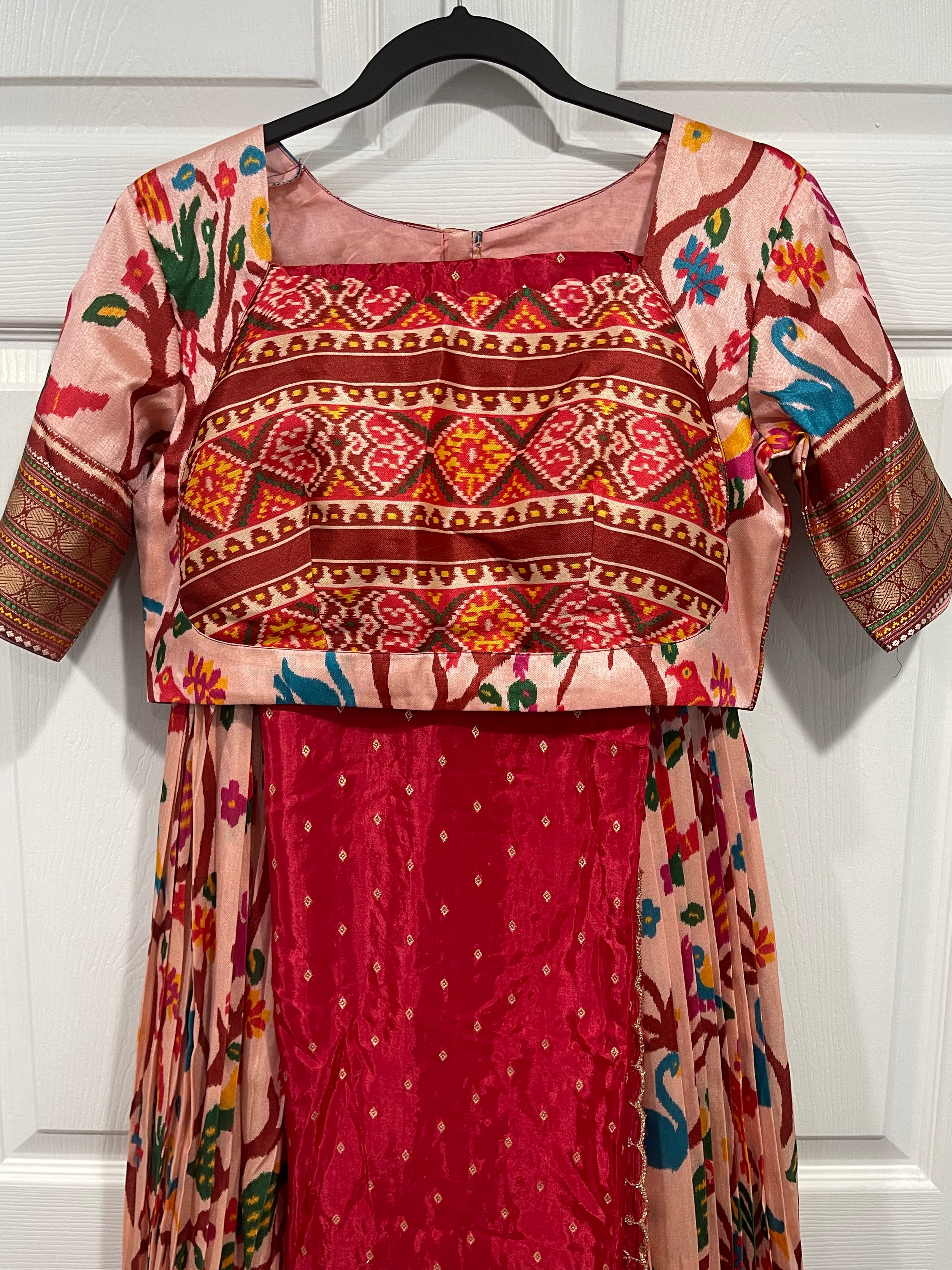 Patola Silk Lehenga Choli Set with Dupatta