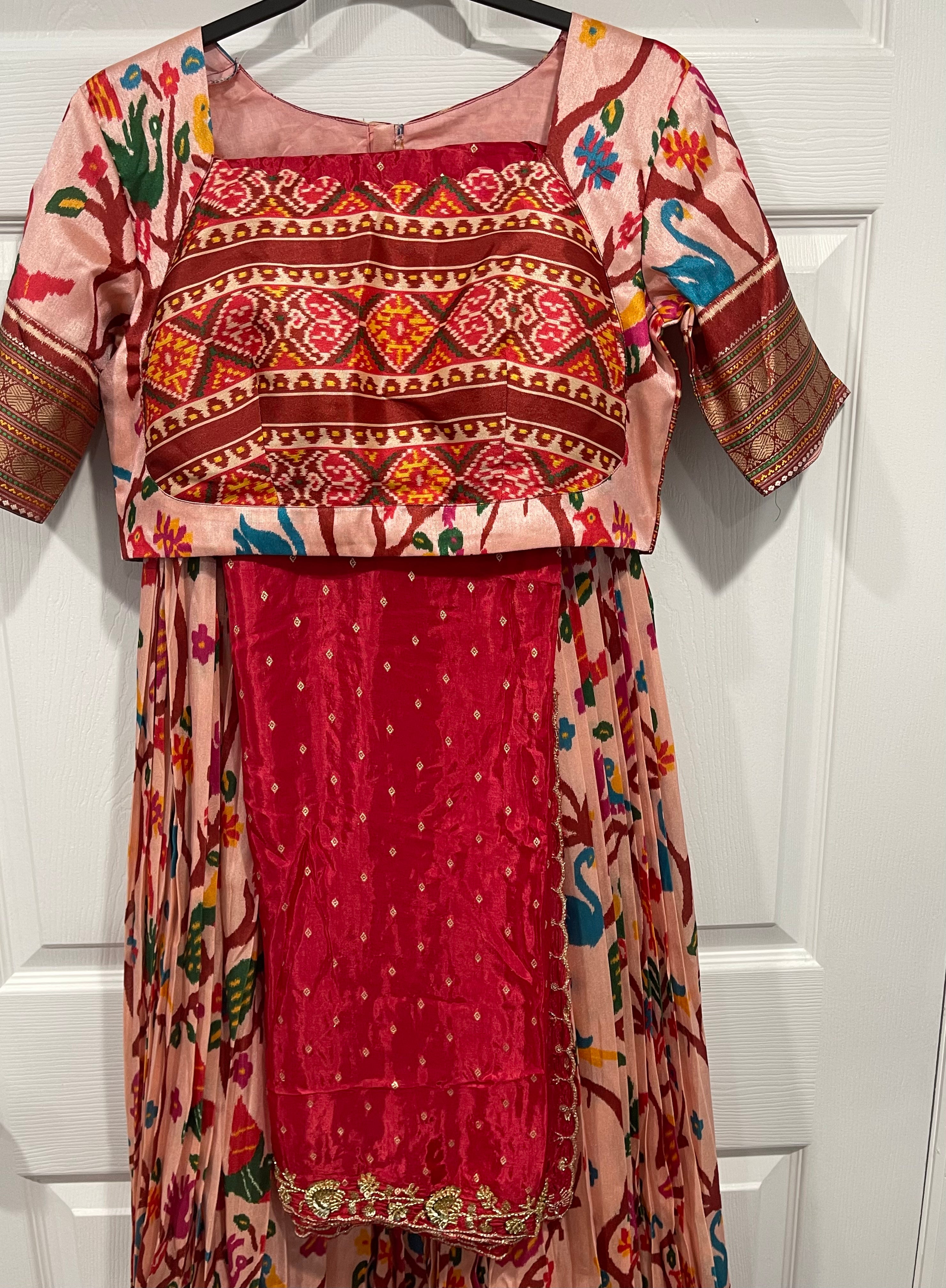 Patola Silk Lehenga Choli Set with Dupatta